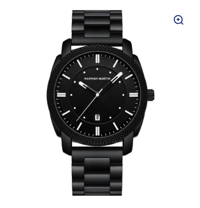 Luxury Men’s Black Steel Watch – Waterproof & Scratch-Resistant