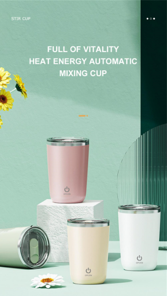 Automatic Self Stirring Mug – 350ml Magnetic Mixer Cup