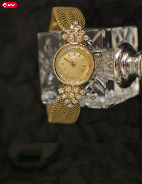 Vintage Diamond Quartz Women’s Watch – Elegant Crystal Bracelet