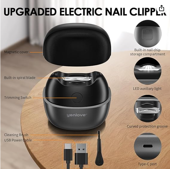 Mini Electric Nail Clipper  | Safe & Silent Nail Trimmer