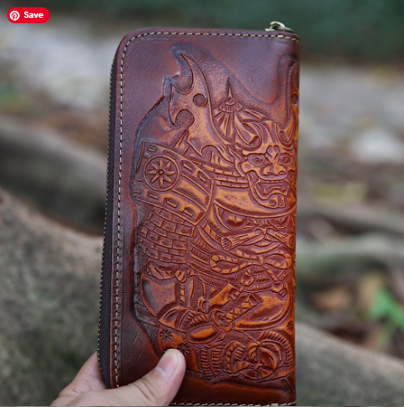 Premium Leather Vintage Men's Wallet Clutch – Multi-Function with Phone & Card Slots