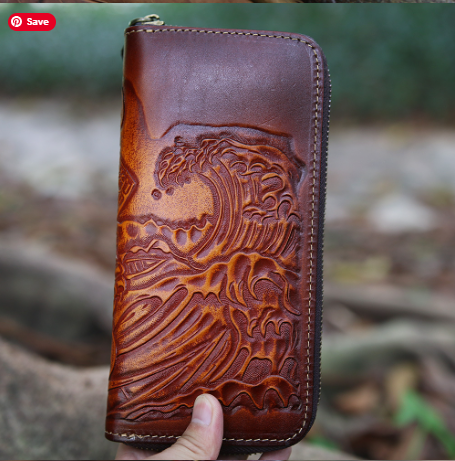 Premium Leather Vintage Men's Wallet Clutch – Multi-Function with Phone & Card Slots