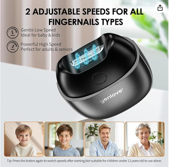 Mini Electric Nail Clipper  | Safe & Silent Nail Trimmer