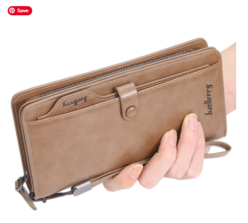 Men’s Retro Leather Phone Wallet – Crossbody with Card Slots
