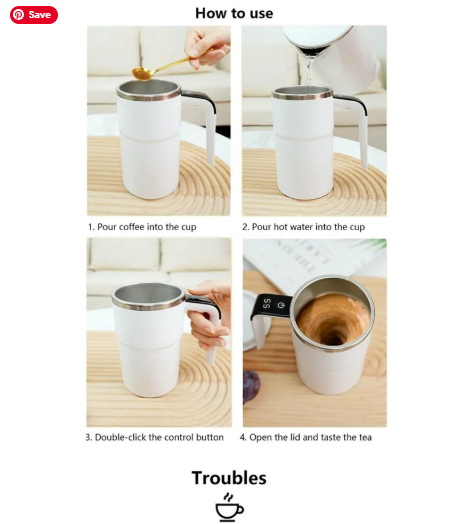 Electric Self-Stirring USB Mug | Waterproof & Rechargeable