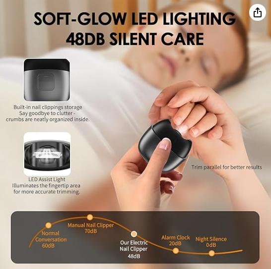 Mini Electric Nail Clipper  | Safe & Silent Nail Trimmer