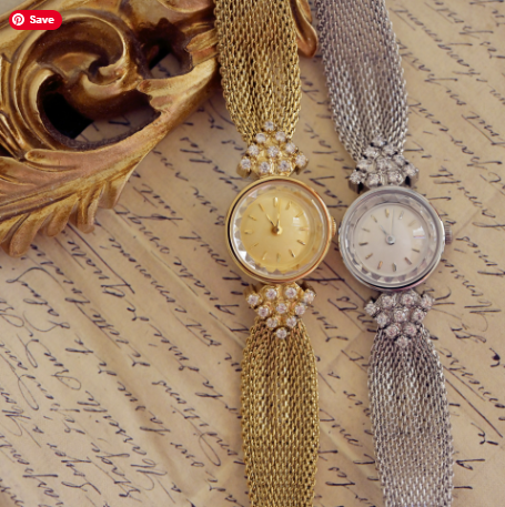 Vintage Diamond Quartz Women’s Watch – Elegant Crystal Bracelet