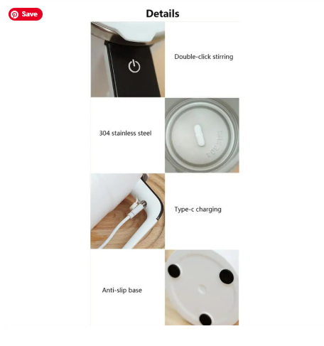 Electric Self-Stirring USB Mug | Waterproof & Rechargeable