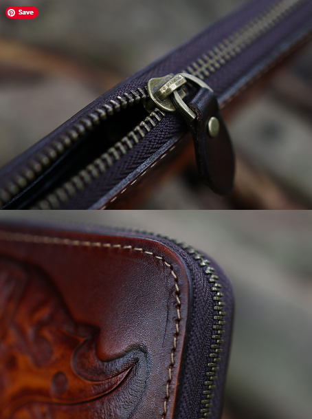 Premium Leather Vintage Men's Wallet Clutch – Multi-Function with Phone & Card Slots