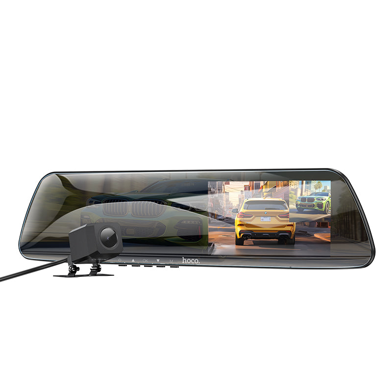 Hoco DV4 Rearview Mirror Driving Recorder | UAE
