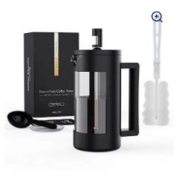 French Press Coffee Maker, Camping Plastic Glass French Coffee Press, Medium Size Tea And Frothed Milk Press,100 Percent BPA Free Prensa Francesa, Rust-Free And Dishwasher Safe,12 Oz & 21 Oz