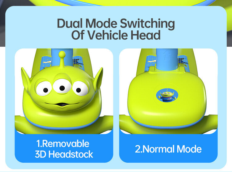 Disney-Themed 3-Wheel Scooter for Kids – LED Wheels, Adjustable Handle