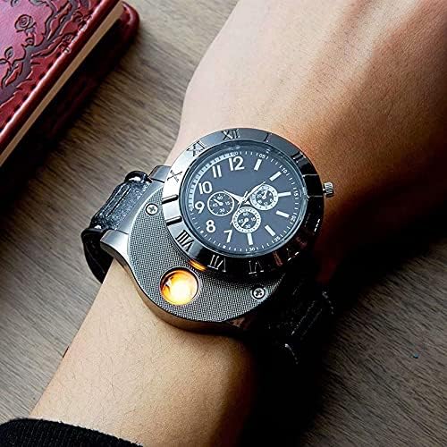 Military USB Lighter Watch for Men – Windproof & Rechargeable | Stylish Gift
