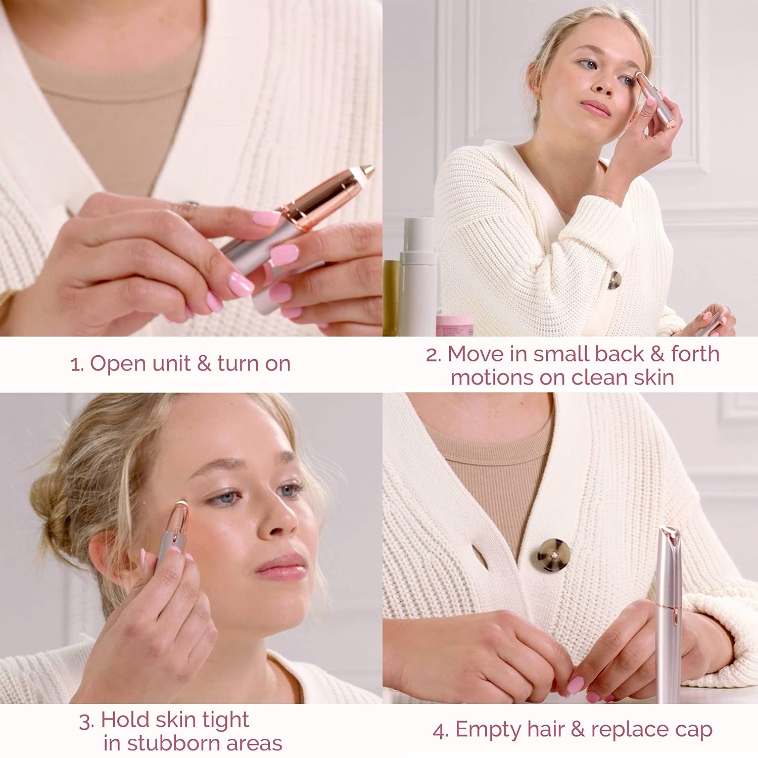 Flawless Brows Hair Remover – Electric Eyebrow Razor for Women