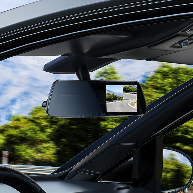 Hoco DV4 Rearview Mirror Driving Recorder | UAE