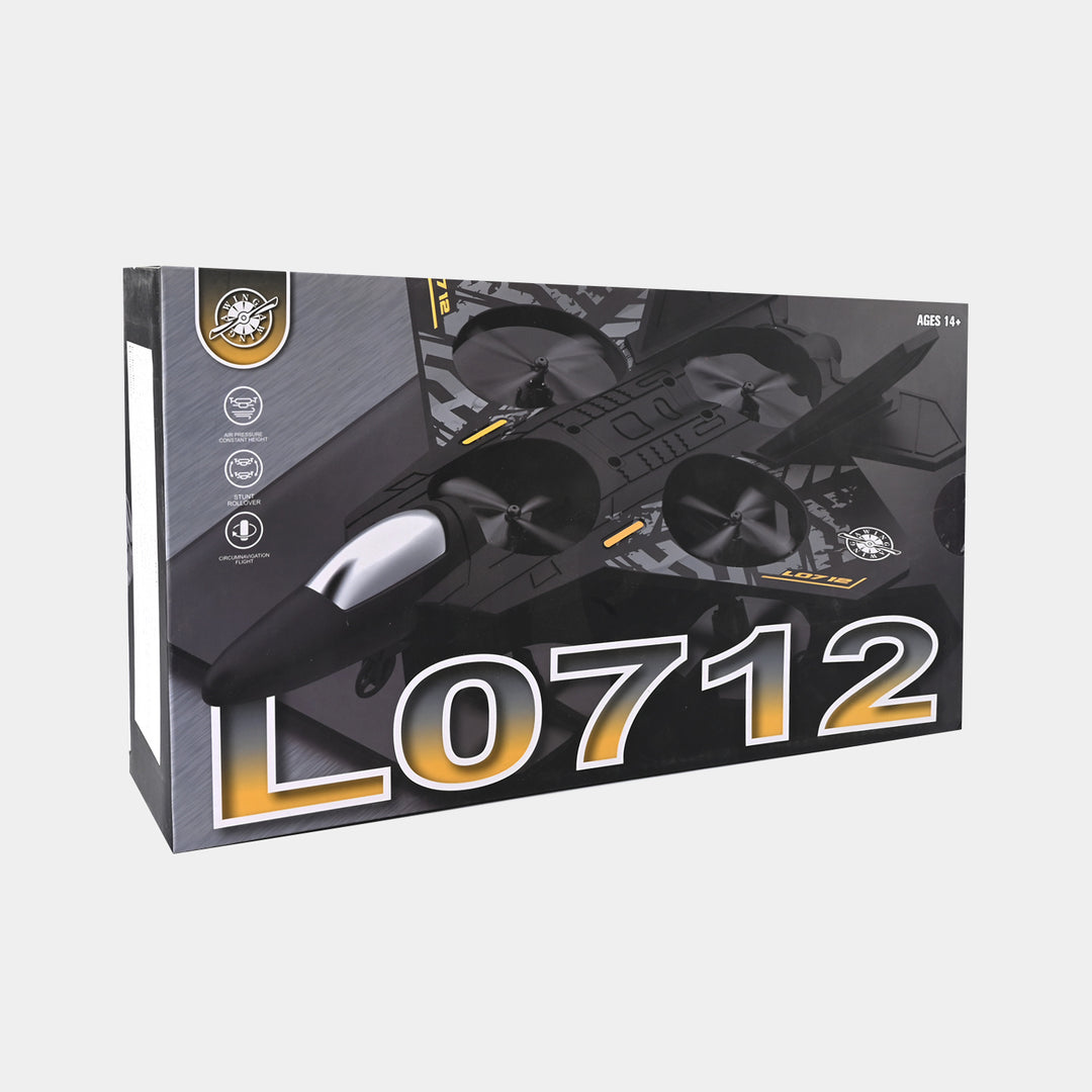AVCXEC RC Airplane, 2.4GHz Remote Controlled Airplane, L0712 4 Channel Remote Control Airplane, Remote Controlled Fighter Airplane, Aeroplane Toy with Coloured Lights, for Beginners, Children, Adults