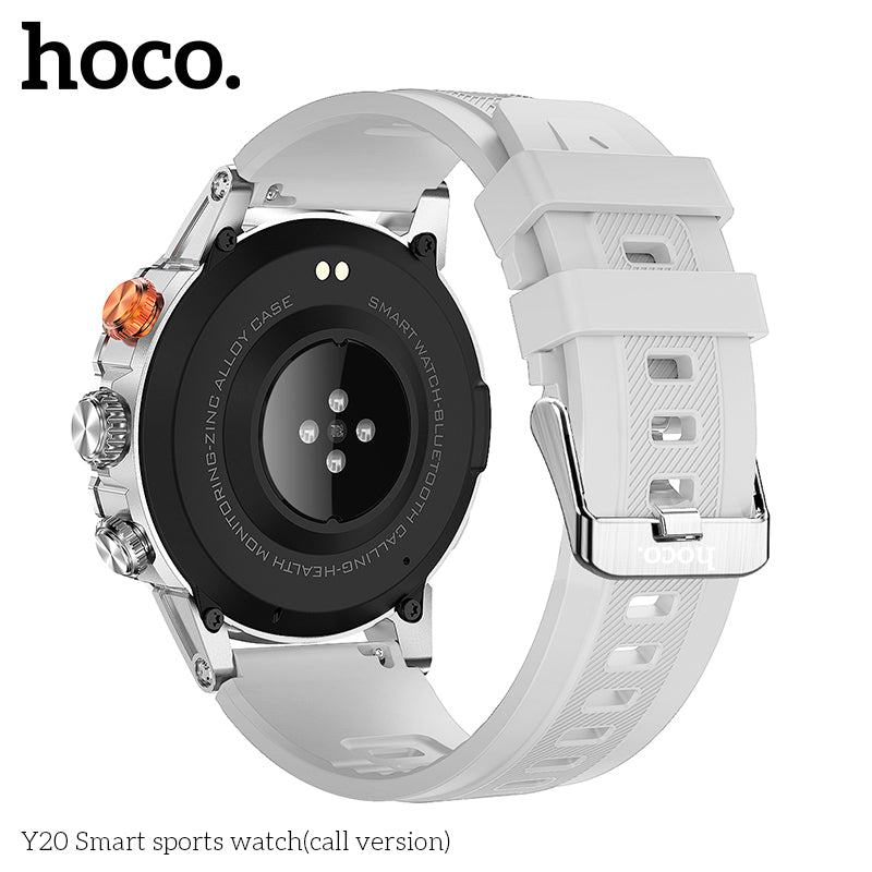 "Hoco Y20 Smart Sports Watch with Heart Rate Monitor, Step Tracker, Sleep Analysis & Notification Alerts – Waterproof Fitness Smartwatch for Android & iOS"