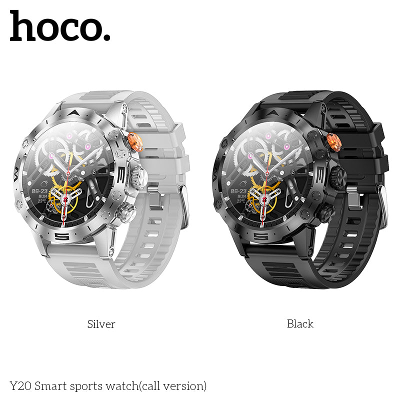 "Hoco Y20 Smart Sports Watch with Heart Rate Monitor, Step Tracker, Sleep Analysis & Notification Alerts – Waterproof Fitness Smartwatch for Android & iOS"