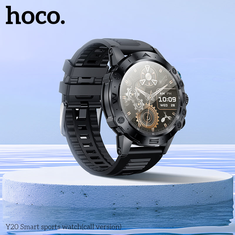 "Hoco Y20 Smart Sports Watch with Heart Rate Monitor, Step Tracker, Sleep Analysis & Notification Alerts – Waterproof Fitness Smartwatch for Android & iOS"
