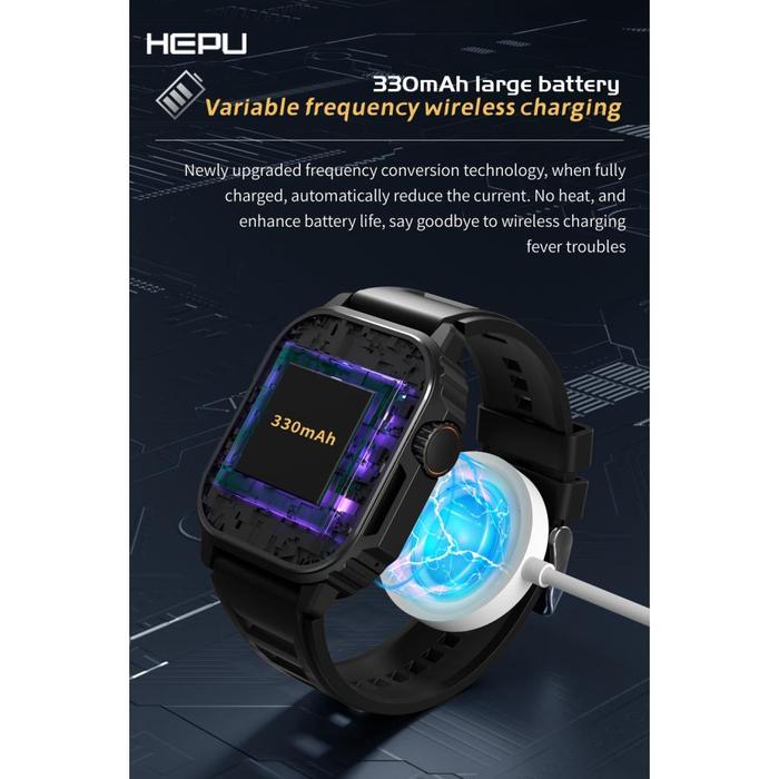 Hepu Smart Watch – Fitness, Heart Rate & Call Alerts for Men & Women (UAE)