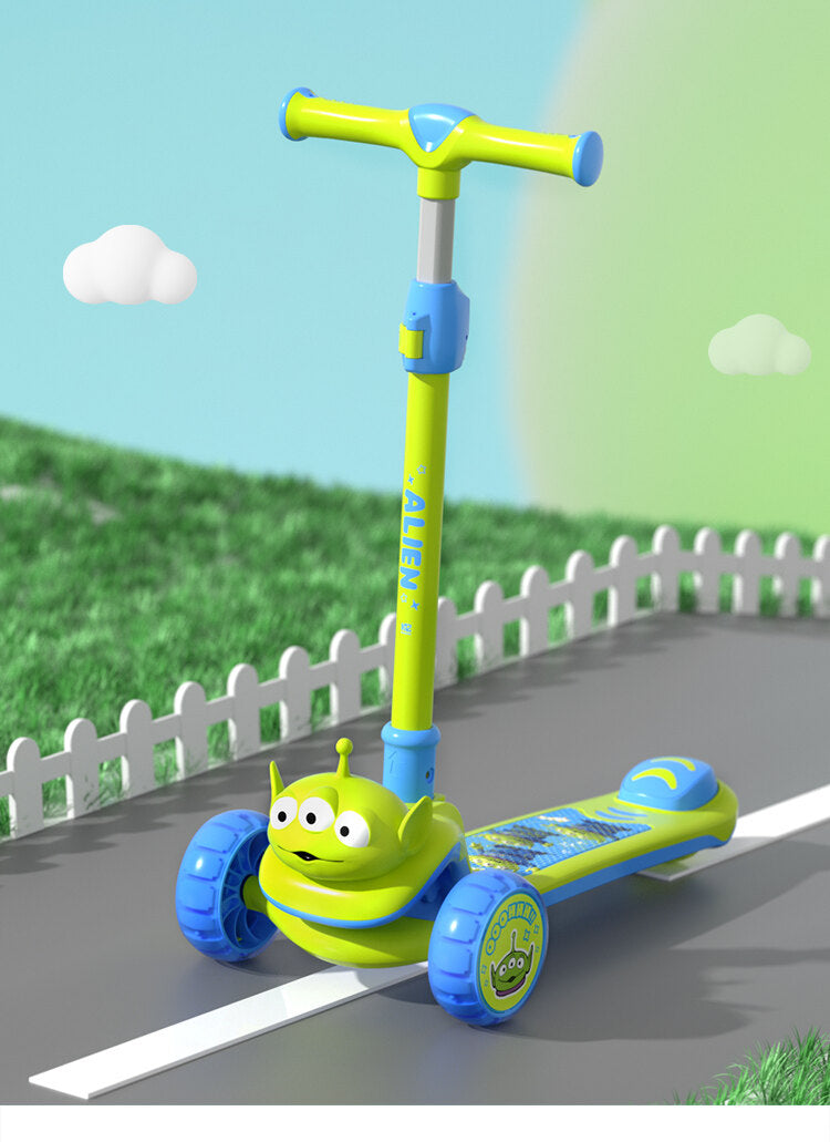 Disney-Themed 3-Wheel Scooter for Kids – LED Wheels, Adjustable Handle