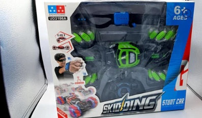 Rechargeable Gesture Control Stunt Car – 360° RC Toy with Smartwatch