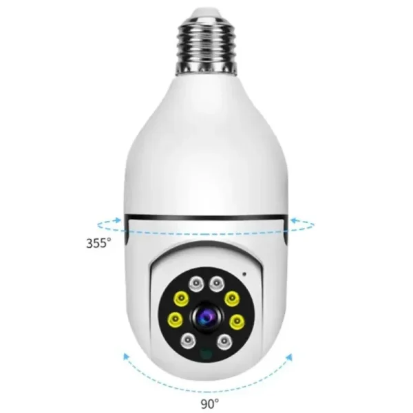 Speed-X Bulb Camera 1080P WiFi 360° Panoramic Security Camera  | Night Vision & Two-Way Audio