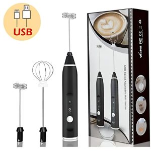 USB Rechargeable Handheld Coffee Frother for Milk Foam and Egg Beating