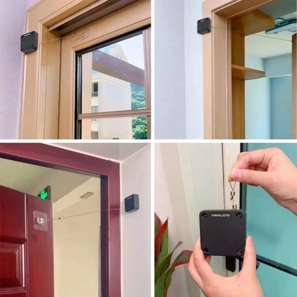 Portable Automatic Door Closer | Punch-Free Installation | Self-Closing Device with Strong Pull Force