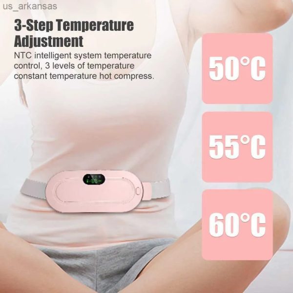Digital Period Heating Pad & Vibrating Belt | Fast Menstrual Cramp Relief | Rechargeable & Portable