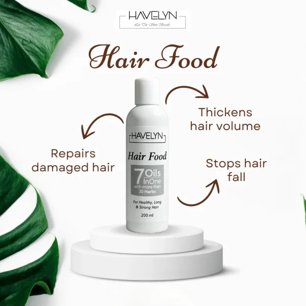 Havelyn Hair Food Oil 200ml | 7 Oils & 30+ Herbal Extracts for Strong & Healthy Hair