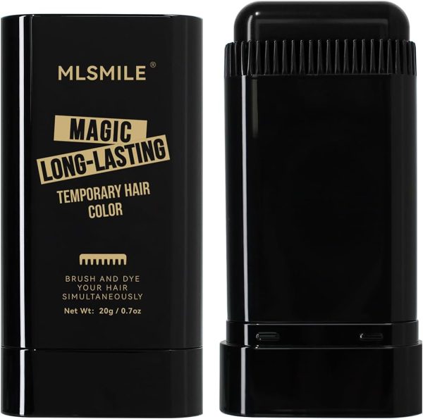 Temporary Hair Color Brush, Long-Lasting, Dark Brown, 20g