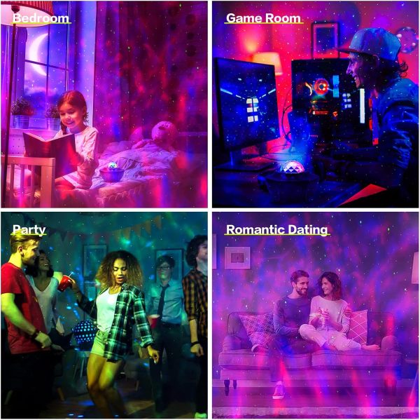 Galaxy Star Projector Lamp | LED Nebula Universe Effect & Built-in Speaker