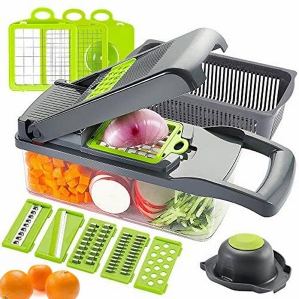 14-in-1 Mandoline Slicer & Vegetable Chopper | Multifunctional Food Cutter & Grater