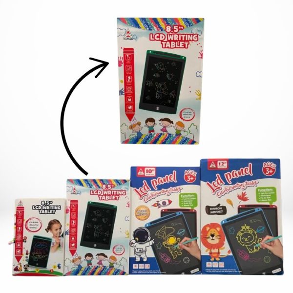 8.5-Inch Multi-Color LCD Writing Tablet | Premium Quality  | Reusable Drawing & Note-Taking Tool for Kids  | Random Colors