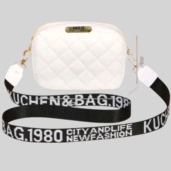 White Leather Handbag for Girls & Women | Stylish Shoulder & Crossbody Bag | Daily Use & Gift