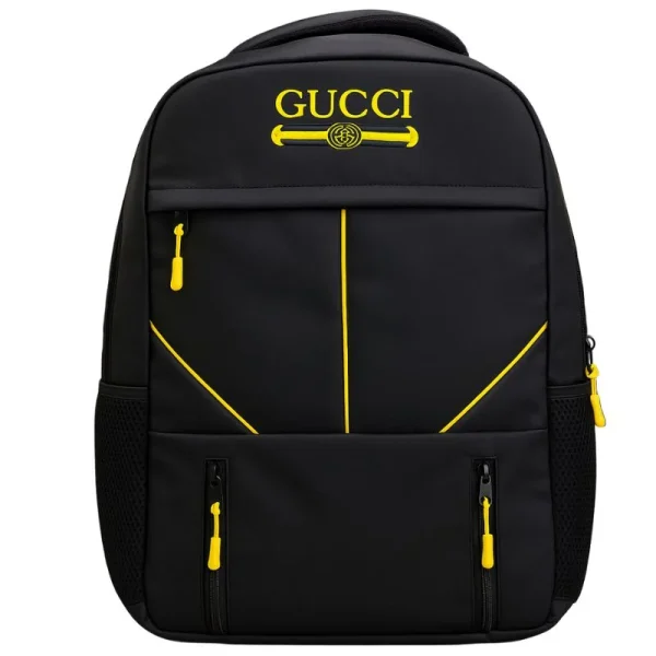 Multi-Functional Travel Backpack | Business Daypack with Laptop Compartment | Black & Yellow