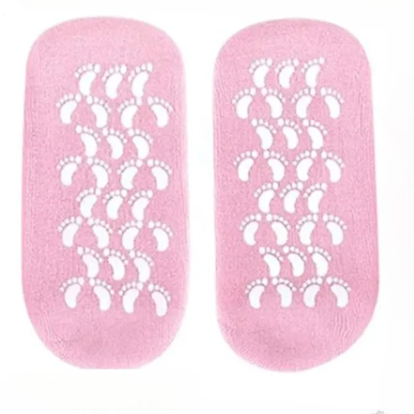 Reusable Silicone Spa Gel Socks for Dry Feet & Cracked Heels | Intensive Moisturizing Overnight Foot Care