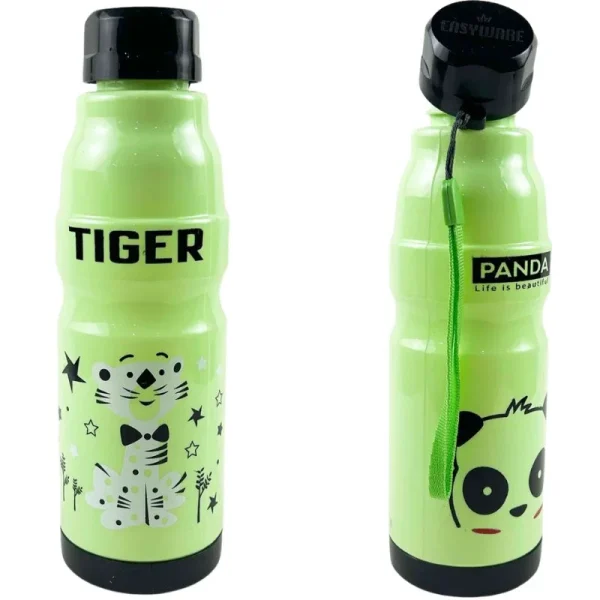 Kids Water Bottle 650ml | Cute Minions Panda Rabbit Design | Leak-Proof BPA Free | Random Color