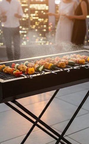 Foldable Charcoal BBQ Grill Portable Outdoor Barbecue