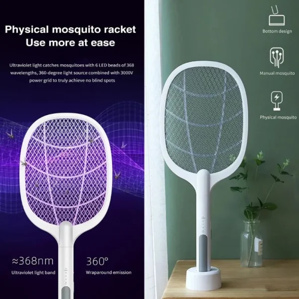 Front View of Nova ME-903 Electric Mosquito Killer Bat with USB Chargin