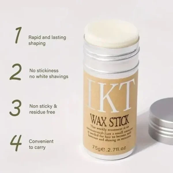 Hair wax stick for sleek hairstyles and edge control