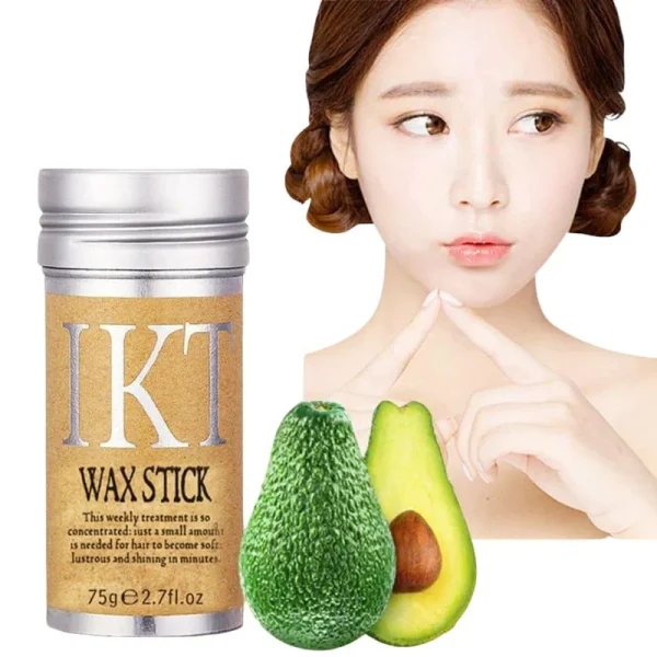 Hair wax stick for frizz control and strong hold styling