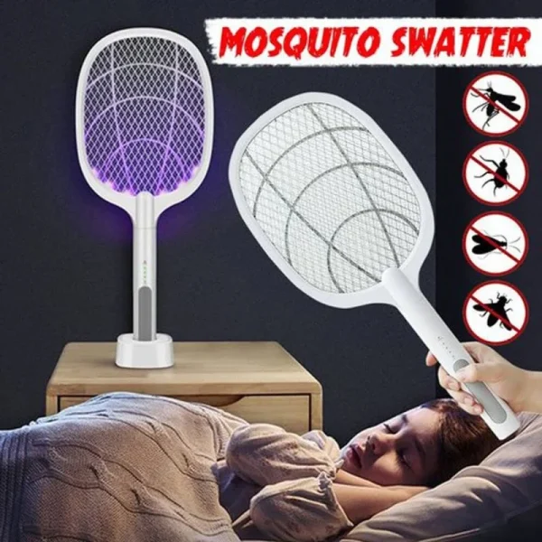 Nova ME-903 Mosquito Racket with Triple Layer Safety Protection Mesh